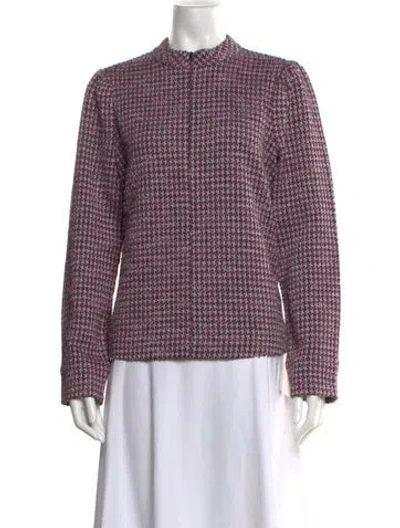 Pre-owned Me+em Printed Mock Neck Blouse In Multi