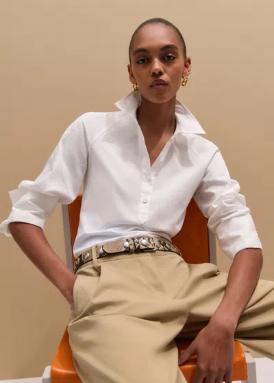 Me+em Raglan Shirt Layering Top Fresh White