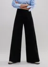 Me+em Regular Length Cord Travel Palazzo Pant In Black