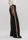 Me+em Regular-length Side Stripe Track Pant In Black/lemon
