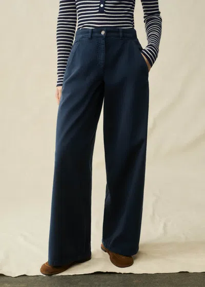 Me+em Relaxed Casual Boyfriend Pant In Navy