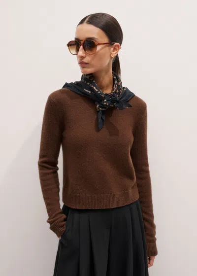 Me+em Relaxed Crop Sweater In Brown