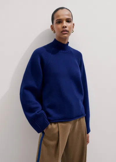 Me+em Relaxed Raglan Sweater In Blue