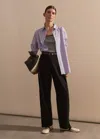 Me+em Relaxed Tapered Turn-up Pant In Black