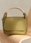 Me+em Resin Handle Crossbody Bag In Olive