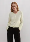 Me+em Responsible Alpaca Crop Cardigan In Winter Citrus