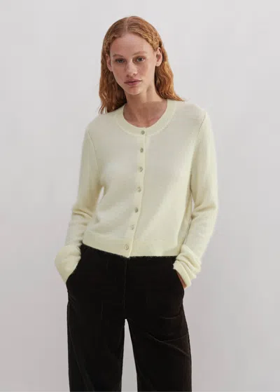 Me+em Responsible Alpaca Crop Cardigan In Winter Citrus