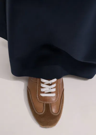 Me+em Retro Runner Trainer Tan In Brown