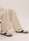 Me+em Retro Sneaker In Off White/black