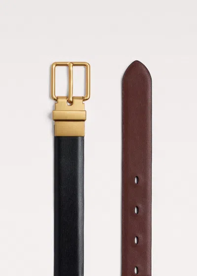Me+em Reversible Belt Black/dark Cinnamon