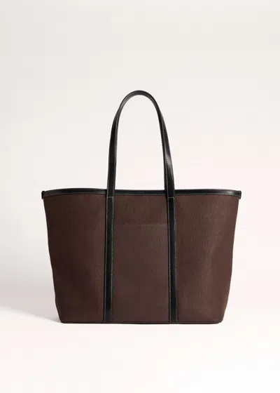 Me+em Reversible Tote Chocolate/black In Brown