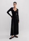 Shop Me+em Ruched Panel Maxi Dress In Black