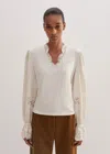 Me+em Satin Lace Layering Blouse In Cream