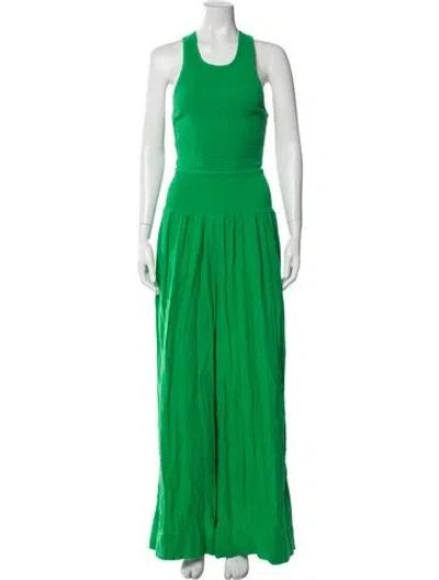 Pre-owned Me+em Scoop Neck Jumpsuit In Green