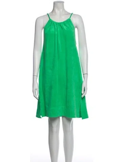 Pre-owned Me+em Scoop Neck Knee-length Dress In Green
