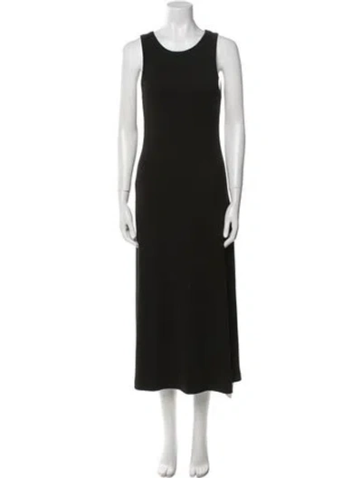 Pre-owned Me+em Scoop Neck Long Dress In Black