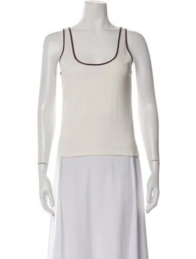 Pre-owned Me+em Scoop Neck Sleeveless Top In Neutrals