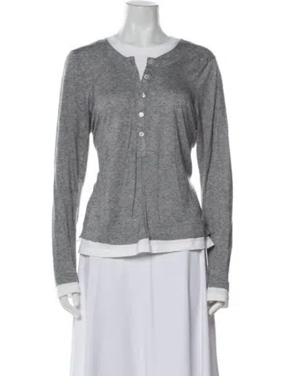 Pre-owned Me+em Scoop Neck Sweater In Gray