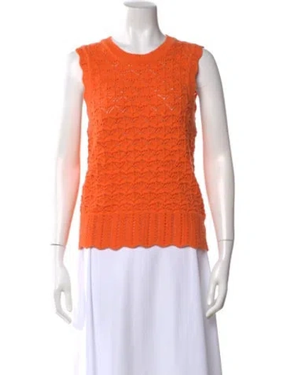 Pre-owned Me+em Scoop Neck Sweater In Orange