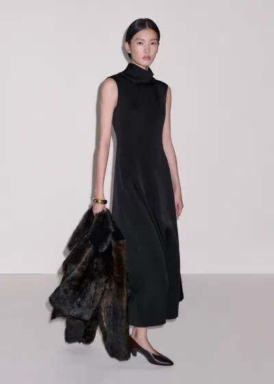 Me+em Sculptural Panelled Fit And Flare Maxi Dress Black