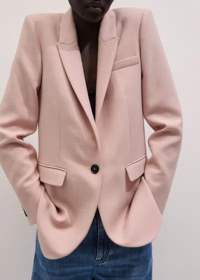 Me+em Sharp Shoulder Blazer Blush Pink