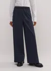Me+em Short Dna Wide-leg Side Stripe Track Pant In Navy