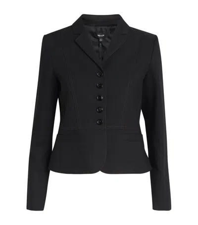 Me+em Short Fitted Blazer In Black