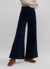 Me+em Short-length Cord Travel Palazzo Pant In Navy
