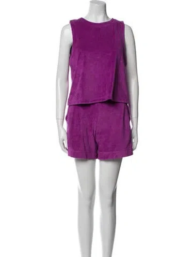 Pre-owned Me+em Short Set In Purple