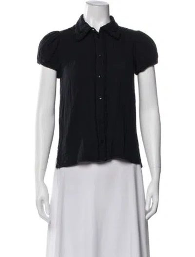 Pre-owned Me+em Short Sleeve Blouse In Blue