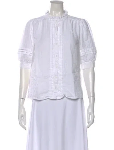 Pre-owned Me+em Short Sleeve Blouse In Neutral