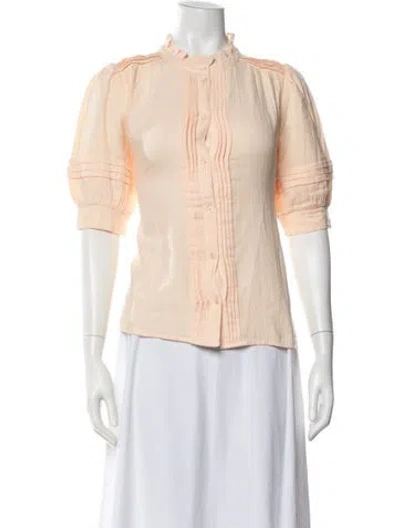 Pre-owned Me+em Short Sleeve Blouse In Neutrals
