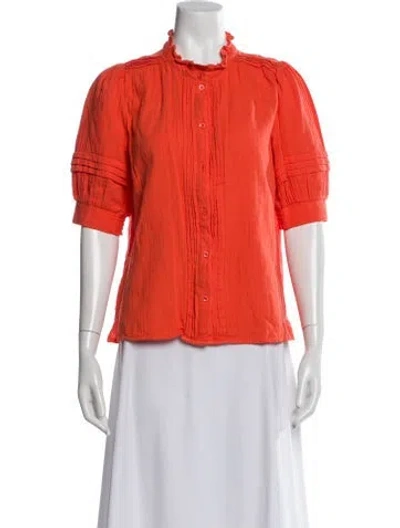 Pre-owned Me+em Short Sleeve Blouse In Orange