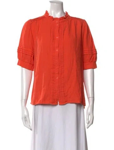 Pre-owned Me+em Short Sleeve Blouse In Orange