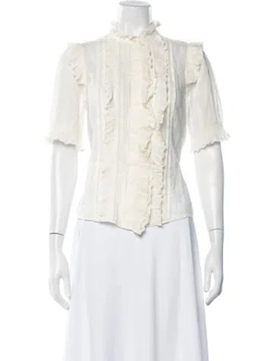 Pre-owned Me+em Short Sleeve Blouse W/ Tags In Neutrals