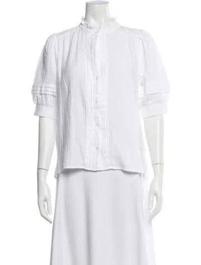 Pre-owned Me+em Short Sleeve Blouse W/ Tags In White