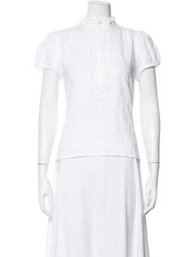 Pre-owned Me+em Short Sleeve Blouse W/ Tags In White
