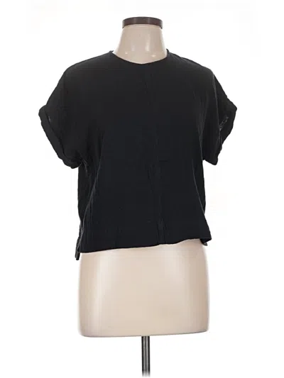 Pre-owned Me+em Short Sleeve Top Black Crew Neck Tops