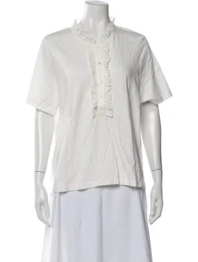 Pre-owned Me+em Short Sleeve Top In Neutral