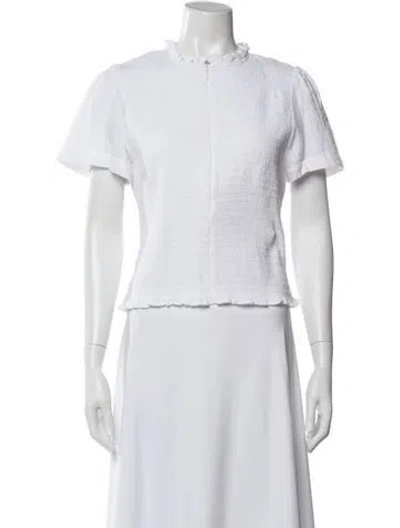 Pre-owned Me+em Short Sleeve Top In White