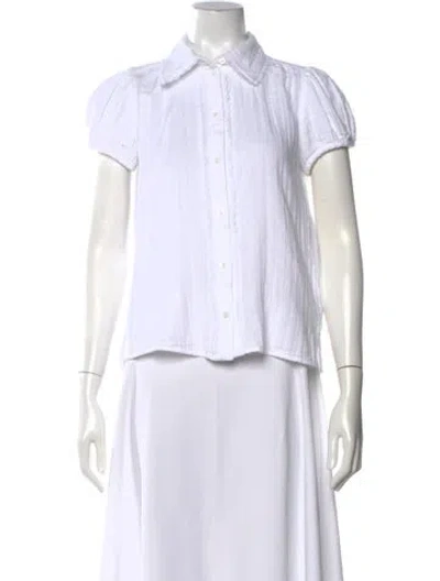 Pre-owned Me+em Short Sleeve Top In White