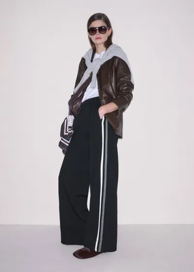 Me+em Side Stripe Track Pant Black/cream/grey