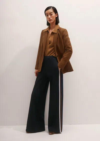 Me+em Side Stripe Track Pant Navy Multi