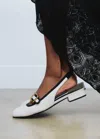 Me+em Signature Slingback Mary Jane In Off White/black