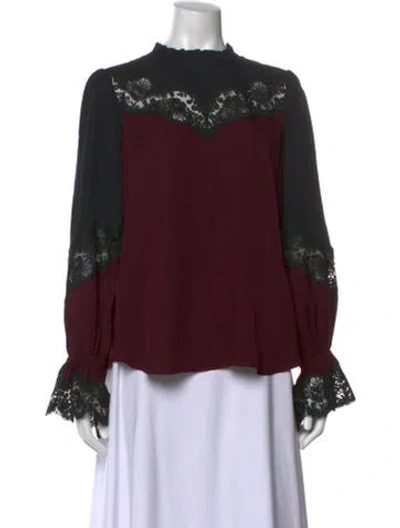 Pre-owned Me+em Silk Lace Pattern Blouse In Multi