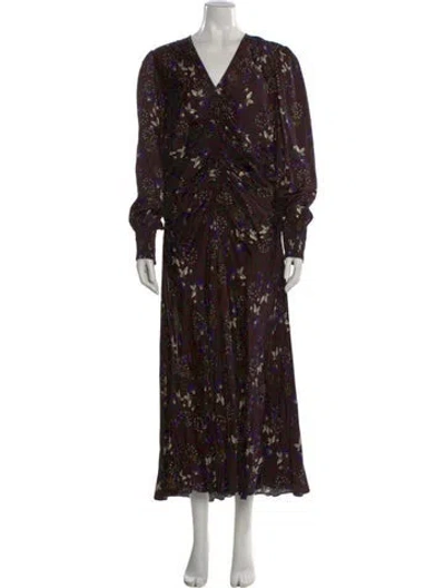 Pre-owned Me+em Silk Long Dress In Black