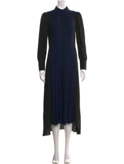 Pre-owned Me+em Silk Long Dress In Blue