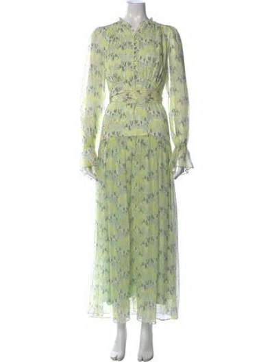 Pre-owned Me+em Silk Long Dress In Green