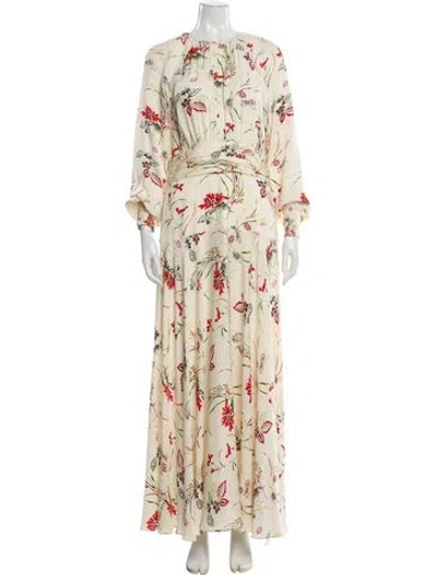Pre-owned Me+em Silk Long Dress In Neutral