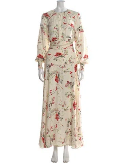 Pre-owned Me+em Silk Long Dress In Neutral